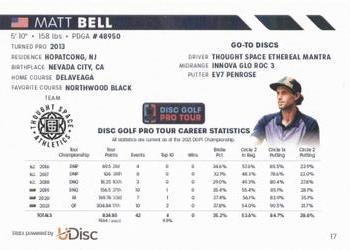 2022 Disc Golf Pro Tour #17 Matt Bell Back